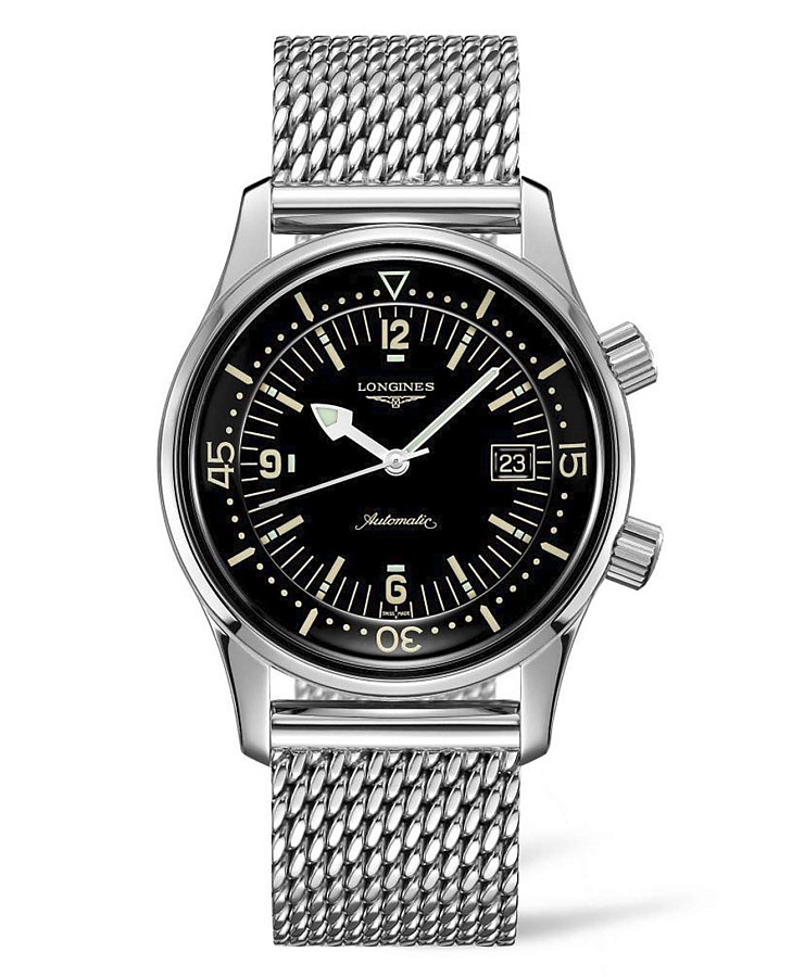 Часы Longines Legend Diver Watch L3.774.4.50.6 — мужские, черный