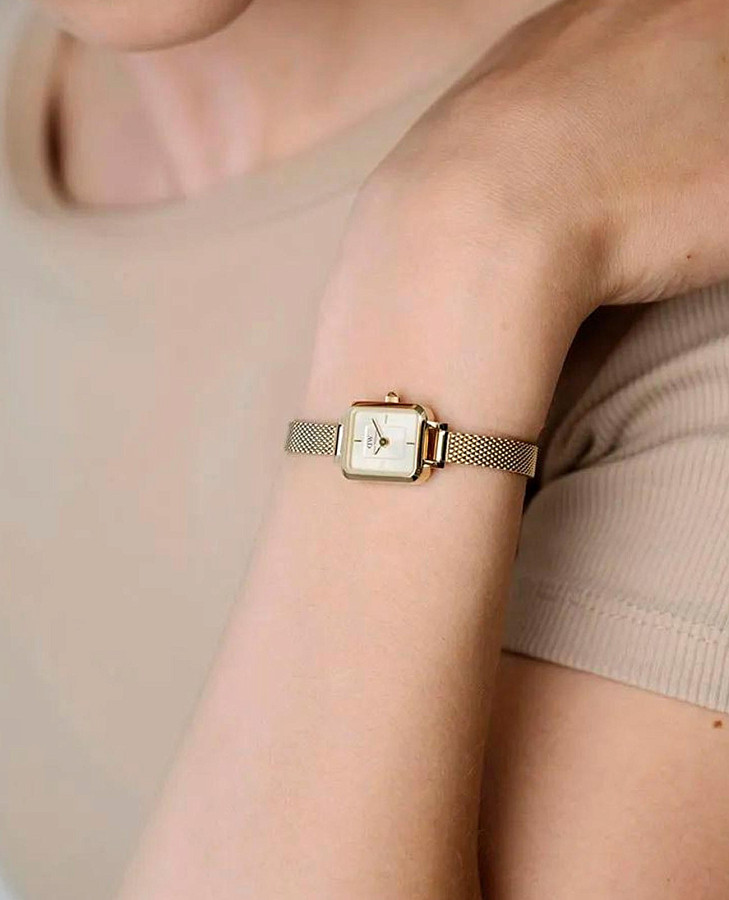 Часы Daniel Wellington Quadro DW00100656 — женские, сталь c pvd покрытием