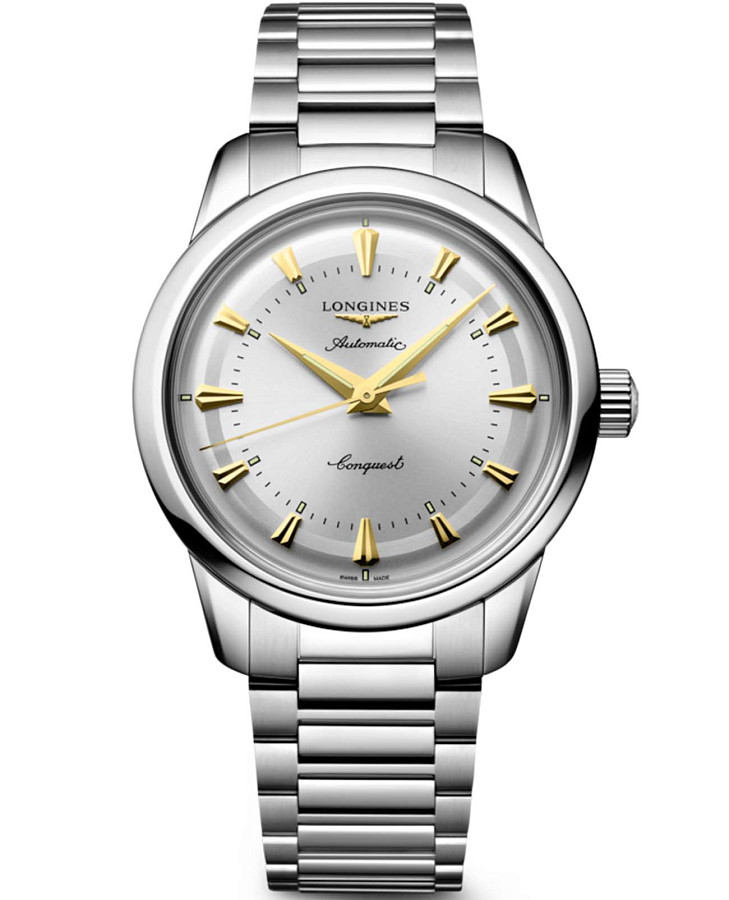 Часы Longines Conquest Heritage L1.649.4.72.6 — мужские, серебристый