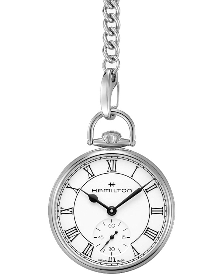 Часы Hamilton American Classic Lancaster Special Exclusive Pocket Watch H89819120 — мужские, белый