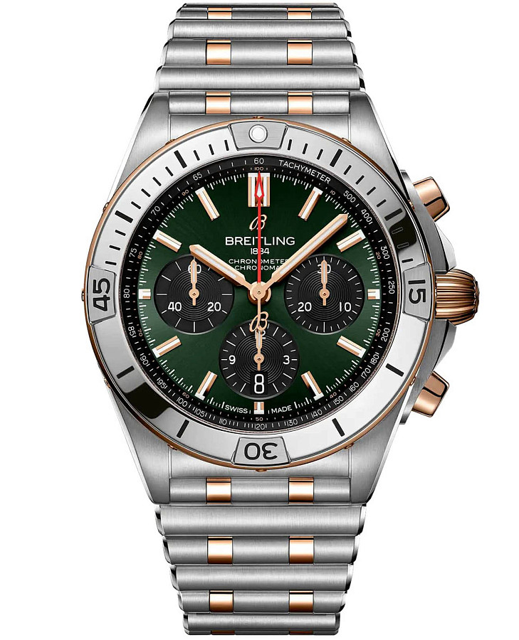 Часы Breitling Chronomat B01 42 UB0134131L1U1 — мужские, зеленый