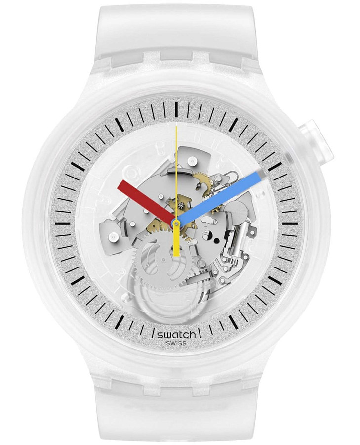 Часы Swatch Big Bold Lacquered SB01K100 — мужские, белый