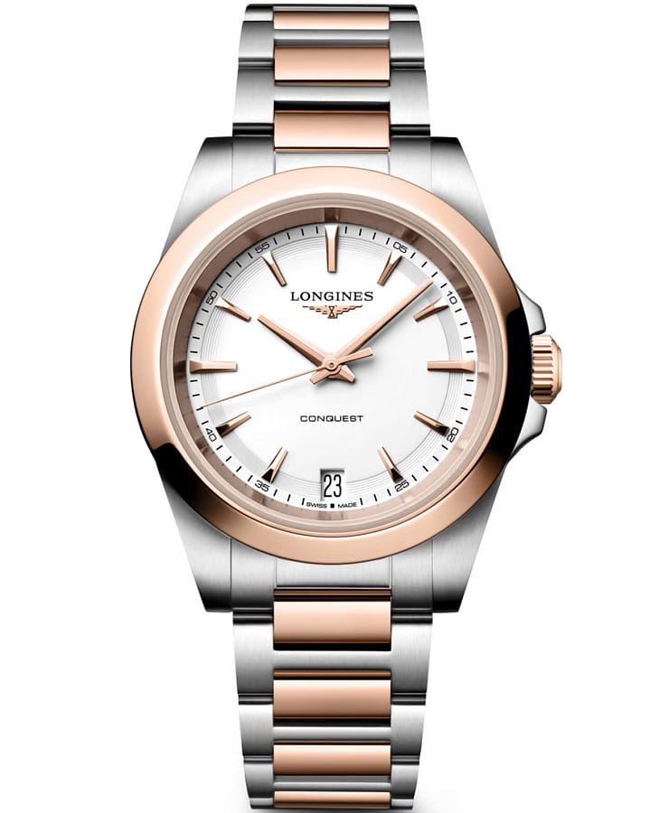 Часы Longines Conquest 34 mm L3.460.3.18.7 — женские, серебристый