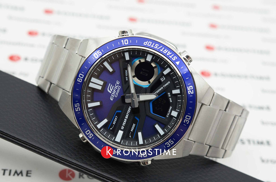 Часы Casio Edifice EFV-C110D-2AVDF (EFV-C110D-2A) — мужские, нержавеющая сталь