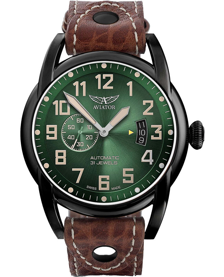 Часы Aviator Bristol Scout V.3.18.5.313.4 — мужские, зеленый