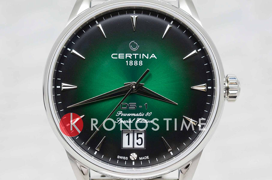 Часы Certina DS-1 Big Date Powermatic 80 C029.426.11.091.60 — сталь металл, Швейцария