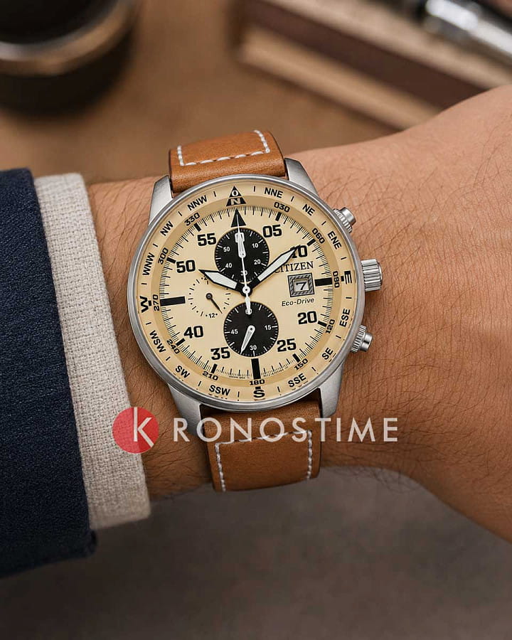 Часы Citizen Eco-Drive CA0880-15X — кожаный, мужские