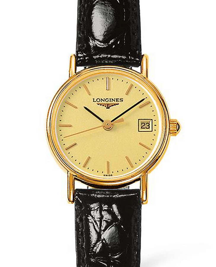 Часы Longines Presence L4.220.2.32.2 — кварцевые, металл золото