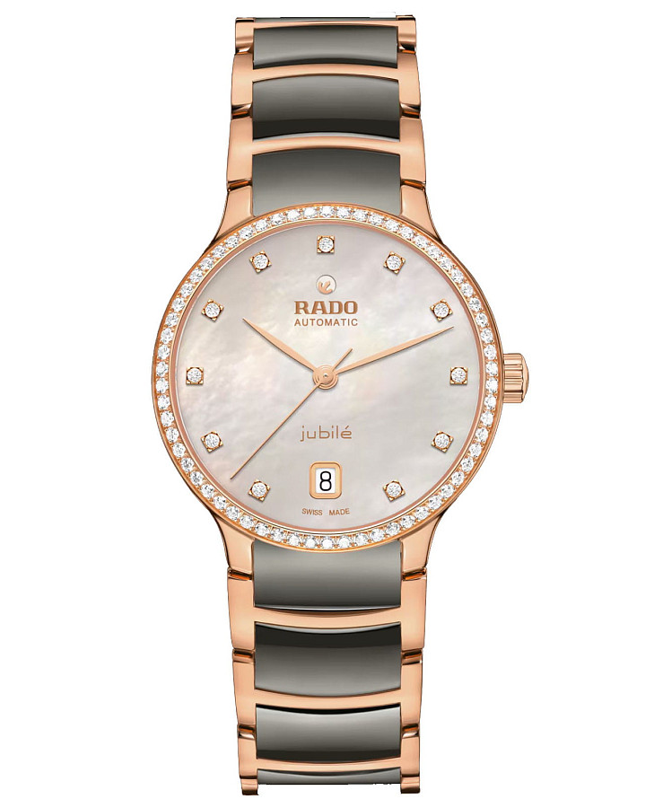 Часы Rado Centrix Automatic Diamonds R30230912 — женские, перламутровый