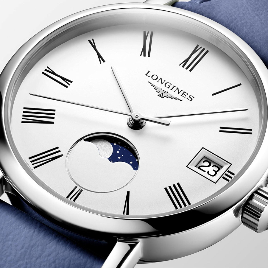 Часы Longines Elegant Collection Moonphase L4.330.4.11.2 — кварцевые, сталь металл