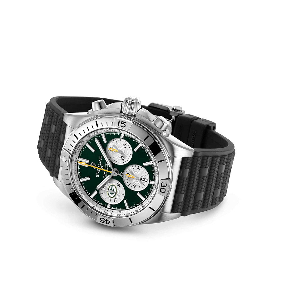 Часы Breitling Chronomat B01 42 NFL Green Bay Packers Edition AB01342B1L1S1 — артикул AB01342B1L1S1