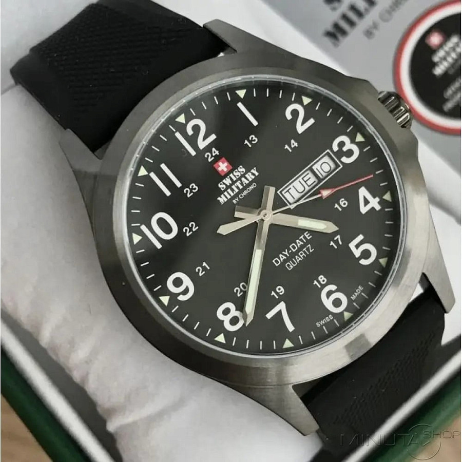 Часы Swiss Military by Chrono Day Date SMP36040.20 — кварцевые, сталь металл