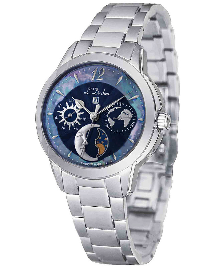 Часы L'Duchen Celeste D 857.10.37 — кварцевые, металл сталь