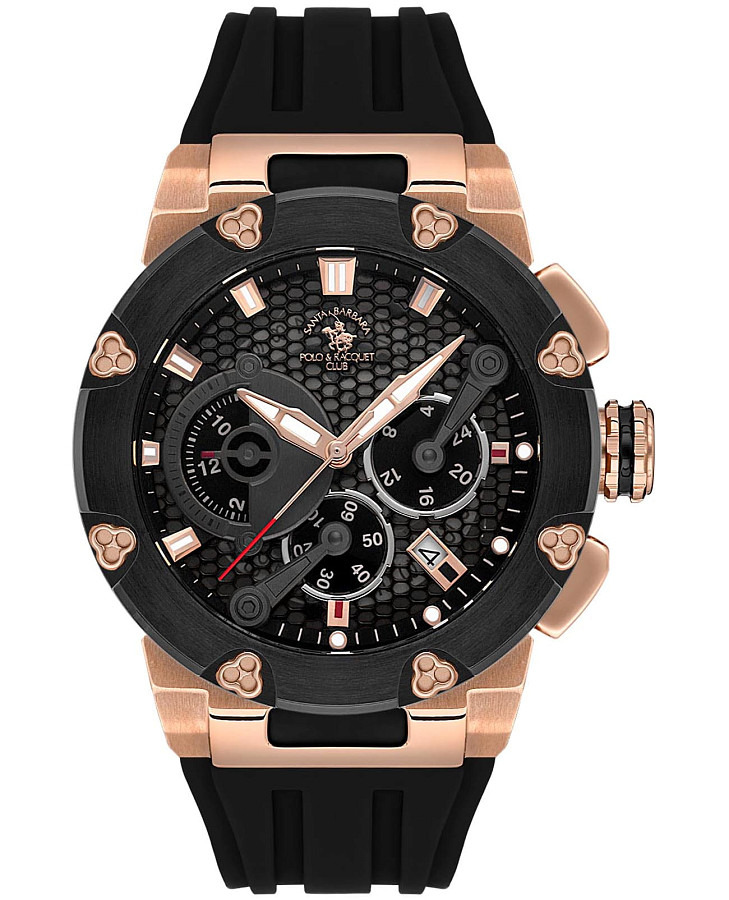 Часы Santa Barbara Polo & Racquet Club Prive SB.5.10001-5 — мужские, черный