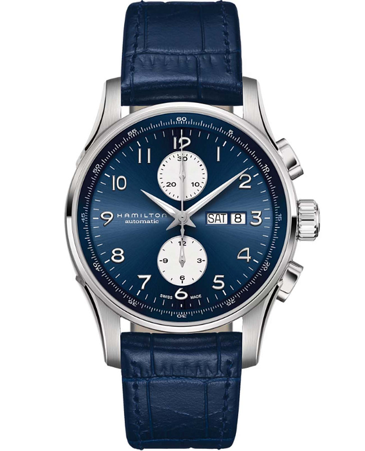 Часы Hamilton Jazzmaster Maestro Auto Chrono H32766643 — мужские, синий