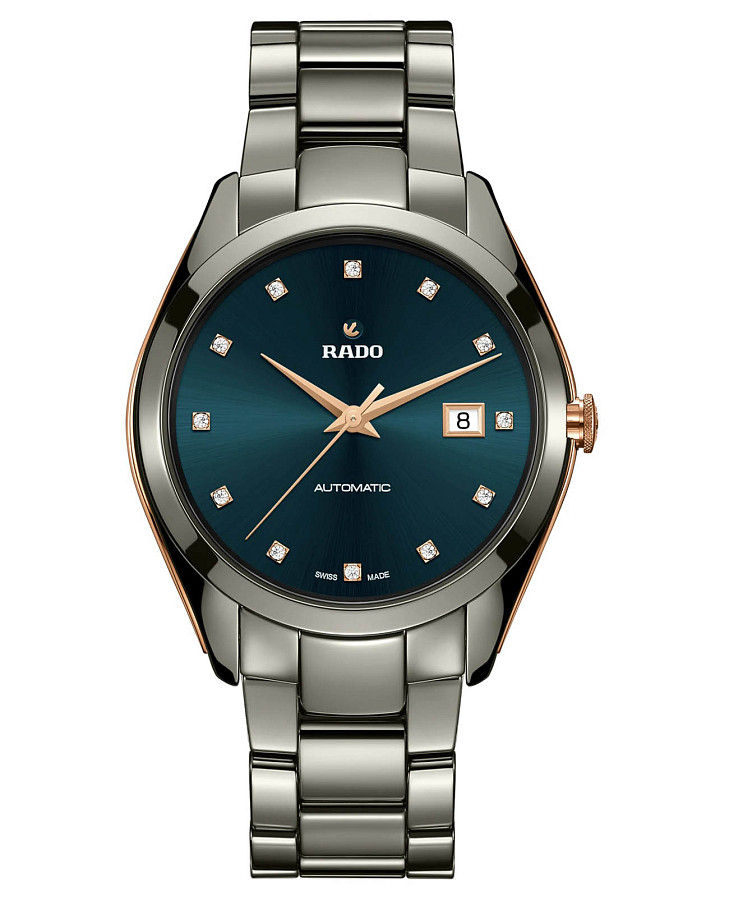 Часы Rado Hyperchrome Automatic Diamonds R32256712 — мужские, бирюзовый