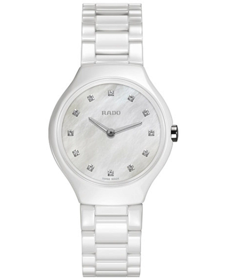 Часы Rado True Thinline Diamonds R27958912 — женские, перламутровый
