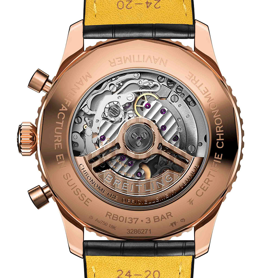 Часы Breitling Navitimer B01 Chronograph 46 RB0137241G1P1 — механические, золото