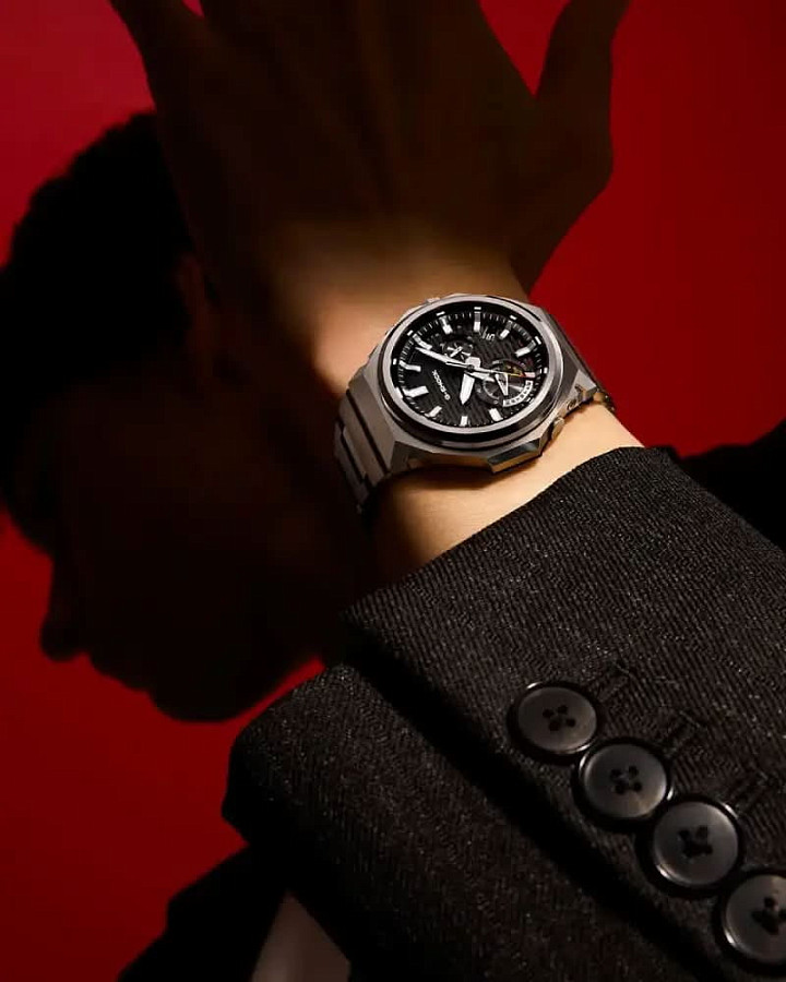 Часы Casio G-Shock G-Steel GST-B1000D-1A — кварцевые, сталь металл карбон