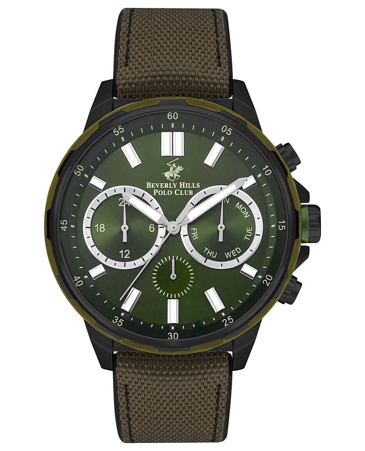 Часы Beverly Hills Polo Club BP3402X.677 — мужские, зеленый