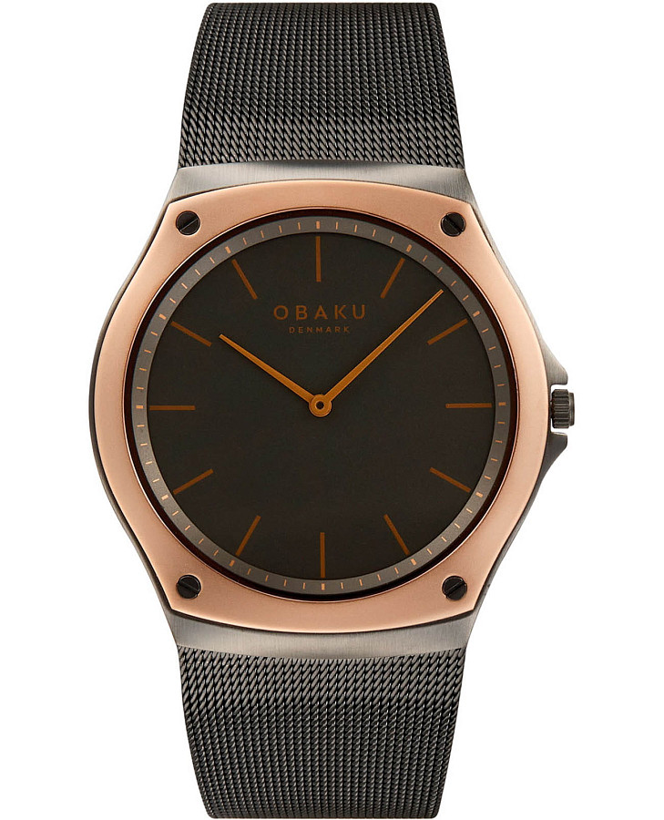 Часы Obaku Ultra Slim V316GXDJMJ — мужские, черный