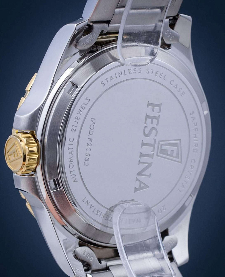 Часы Festina Automatic F20532/2 — нержавеющая сталь с pvd-покрытием, мужские