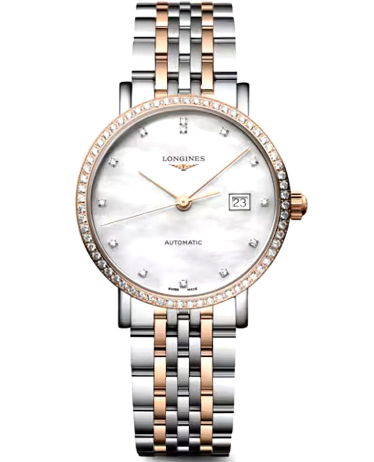 Часы Longines Elegance Elegant Collection L4.310.5.81.7 — женские, перламутровый
