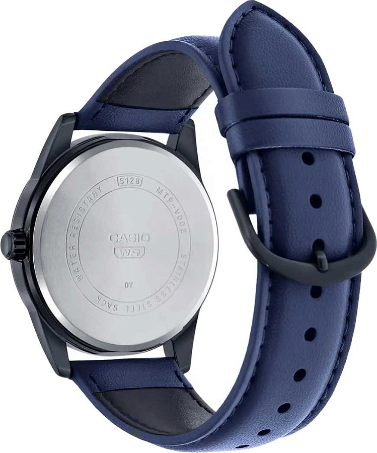 Часы Casio Collection MTP-VD02BL-2E — кварцевые, металл сталь