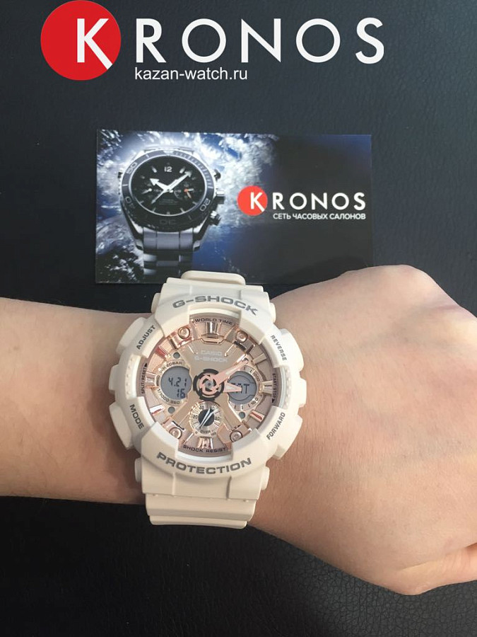 Часы Casio G-Shock GMA-S120MF-4ADR (GMA-S120MF-4A) — золотистый, пластик