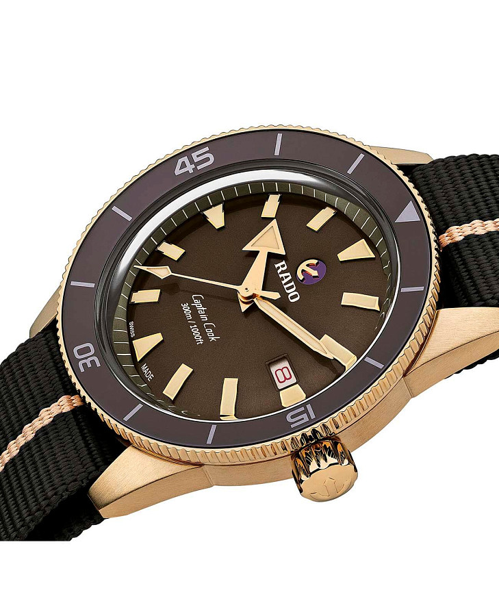 Часы Rado Captain Cook Automatic Bronze R32504307 — бронза керамика металл, Швейцария