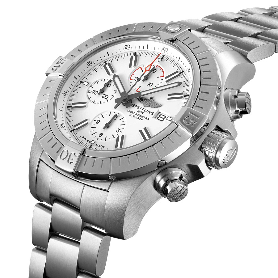 Часы Breitling Super Avenger Chronograph 48 A133751A1A1A1 — механические, сталь металл