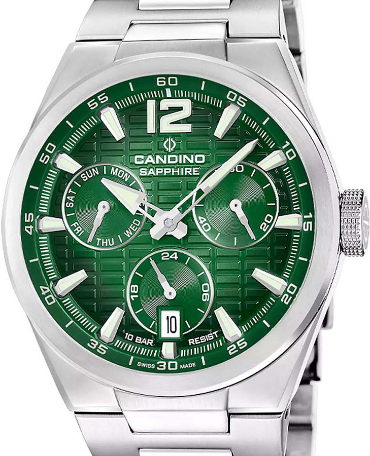 Часы Candino Swiss C4796/3 — кварцевые, металл сталь