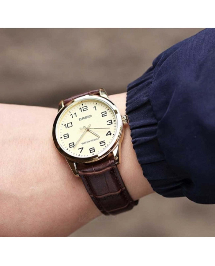Часы Casio MTP-V001GL-9BUDF (MTP-V001GL-9B) — 18-каратное желтое золото, мужские