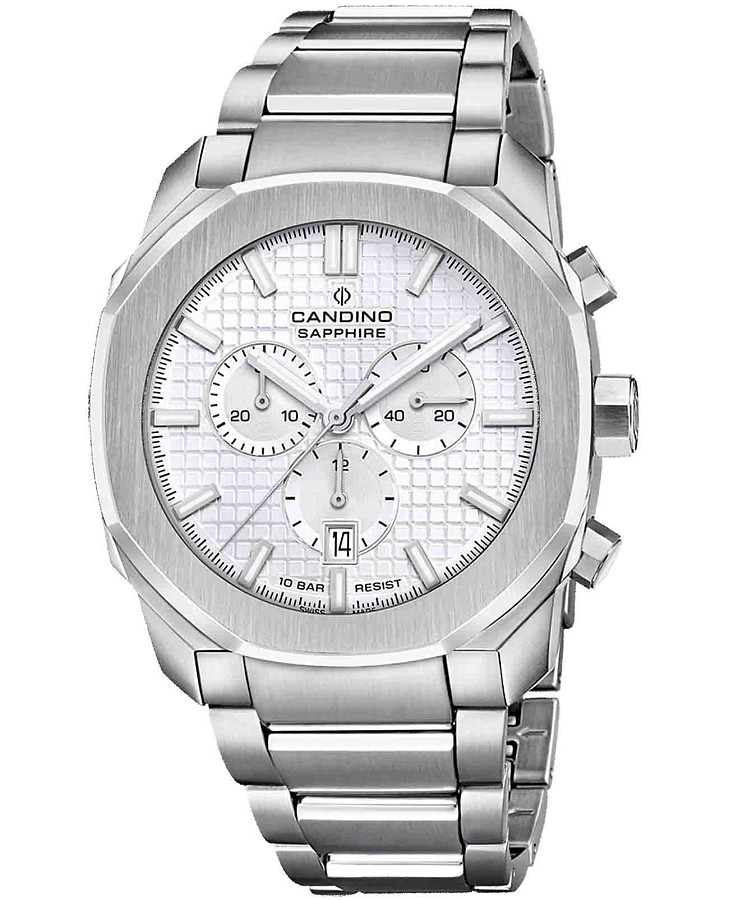 Часы Candino Chronos Carree C4746/5 — мужские, серебристый