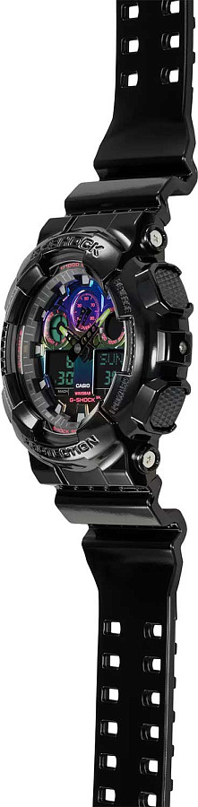 Часы Casio G-Shock GA-100RGB-1ADR (GA-100RGB-1A) — мужские, пластик