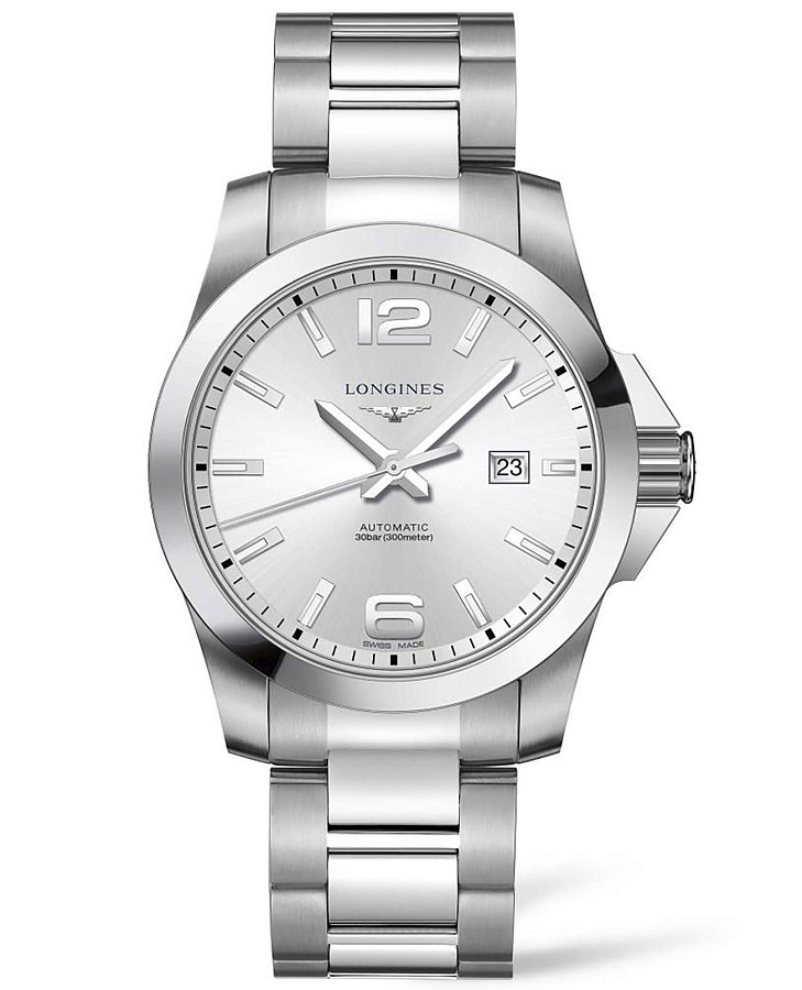 Часы Longines Conquest L3.778.4.76.6 — мужские, черный