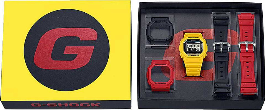 Часы Casio G-Shock DWE-5600R-9 — желтый, пластик