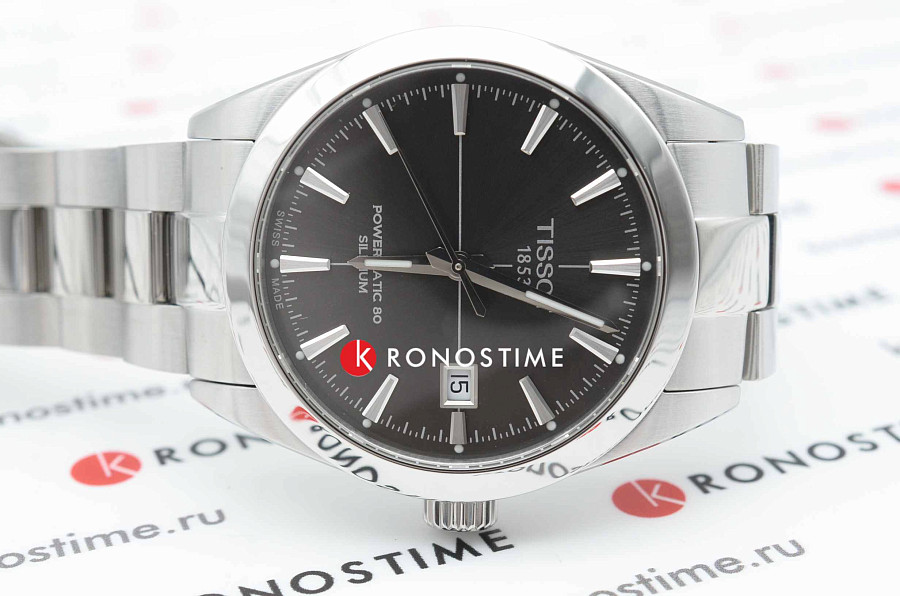 Часы Tissot Gentleman Powermatic 80 Silicium T127.407.11.061.01 — мужские, серебристый