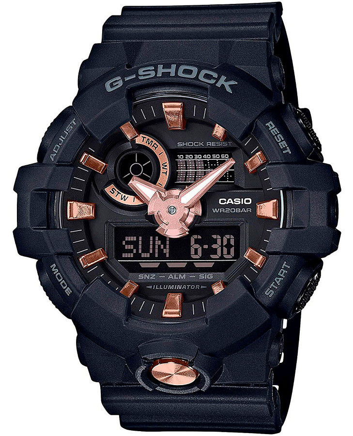 Часы Casio G-Shock GA-710B-1A4 — мужские, черный