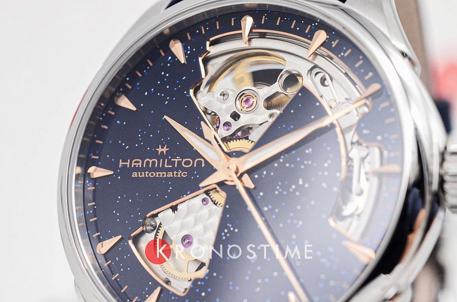 Часы Hamilton Jazzmaster Open Heart Auto H32215642 — женские, кожаный