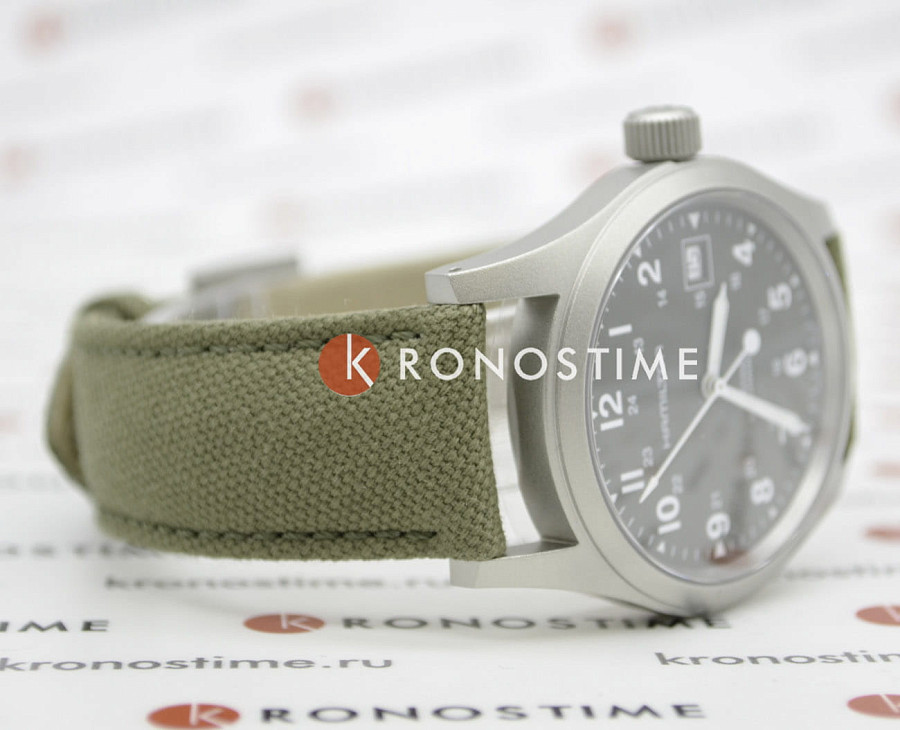 Часы Hamilton Khaki Field Mechanical H69439363 — мужские, тканевый