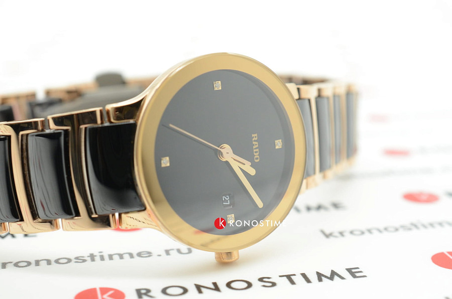 Часы Rado Centrix Diamonds R30555712 — кварцевые, сталь керамика металл