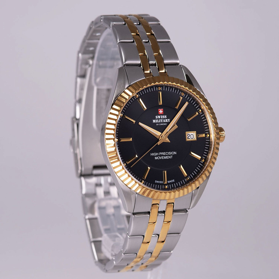 Часы Swiss Military by Chrono Сверхточные SM34065.04 — кварцевые, металл сталь