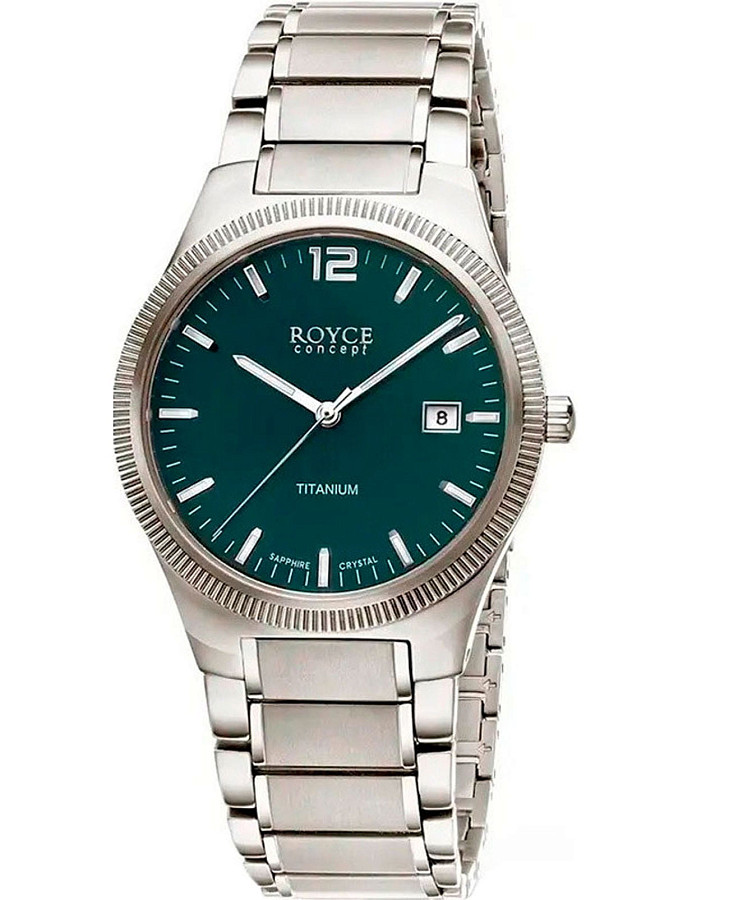Часы Boccia Titanium Circle-Oval Royce 3666-03 — мужские, зеленый