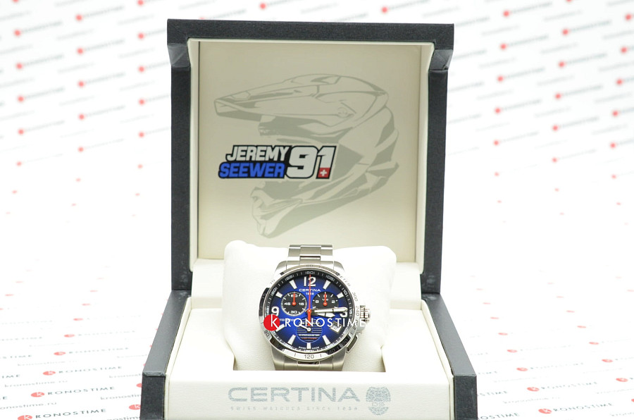 Часы Certina DS Podium Chronograph Lap Timer C034.453.11.047.10 — синий, сталь