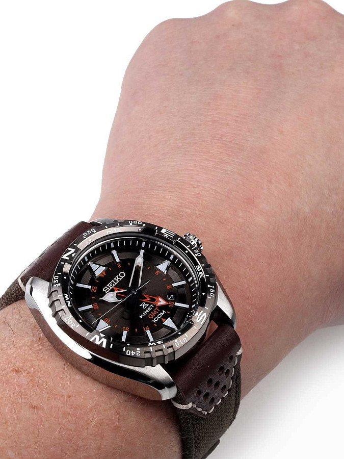 Часы Seiko Prospex SUN061P1 — кожа + текстиль, мужские