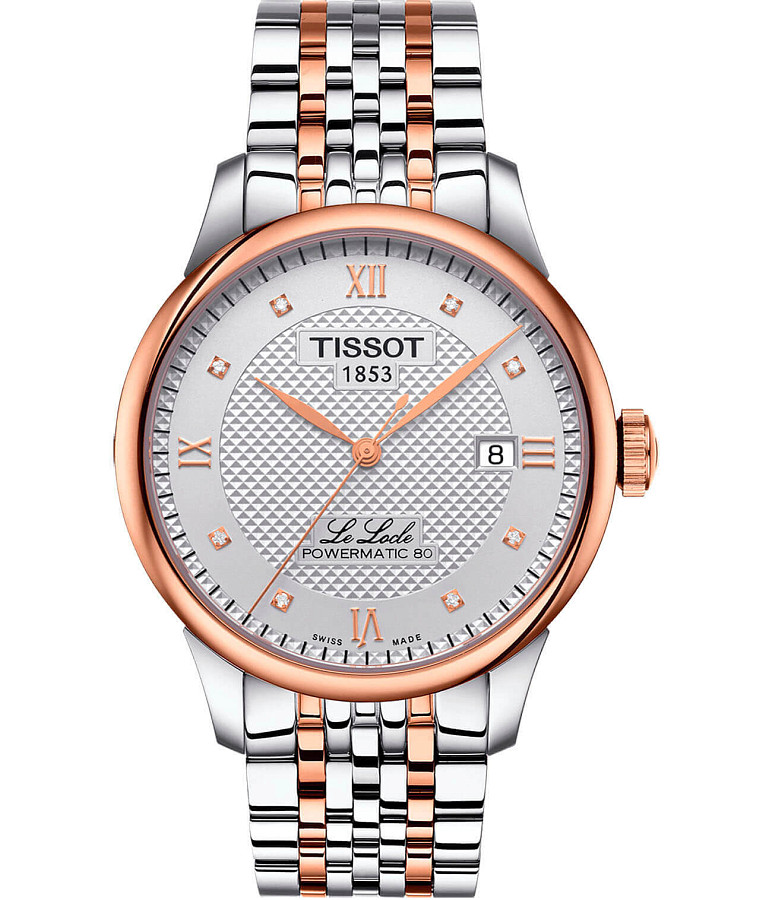 Часы Tissot Le Locle Powermatic 80 T006.407.22.036.00 — мужские, белый