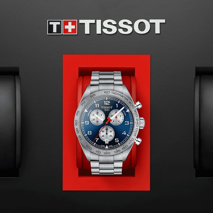 Часы Tissot PRS 516 Chronograph T131.617.11.042.00 — синий, сталь металл