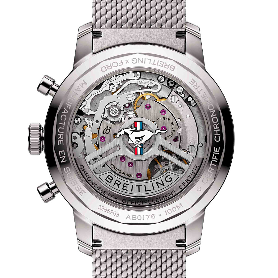 Часы Breitling Top Time B01 Ford Mustang AB01762A1L1A1 — механические, металл сталь