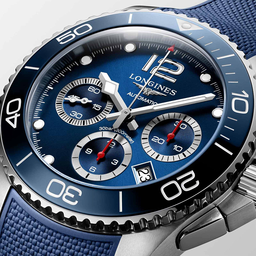 Часы Longines HydroConquest L3.883.4.96.9 — металл сталь керамика, Швейцария